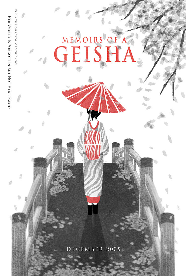 艺伎回忆录 Memoirs of a Geisha (2005) ★★★★☆
从千代到小百合，初桃使她见识了艺伎，会长使她想成为艺伎，豆叶使她成为了艺伎。烟花之地头牌艺伎，锦衣玉食享之不尽，虽说只卖艺不卖身，却是离不开这情爱。 