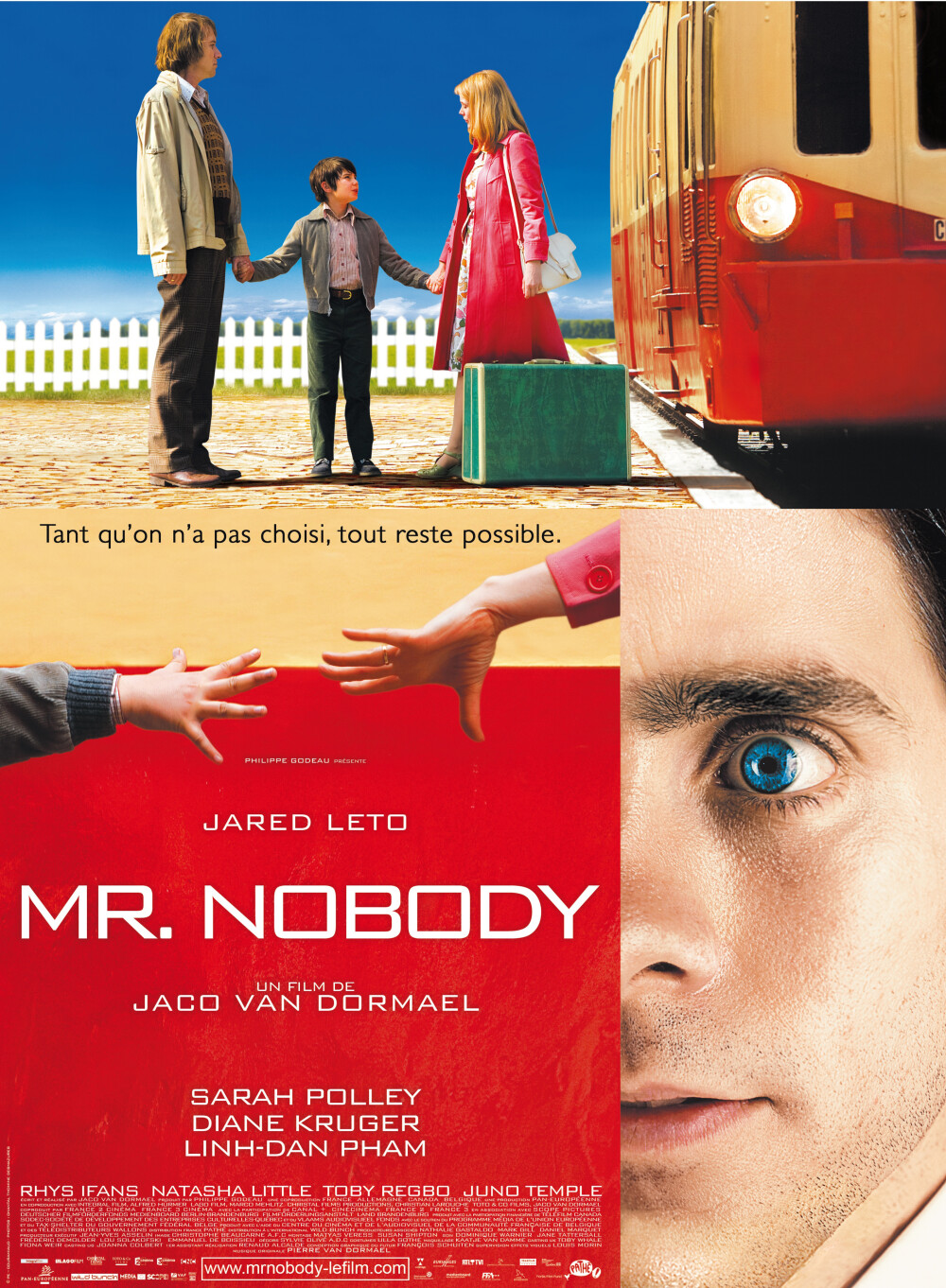 无姓之人 Mr. Nobody (2009) ★★★★★
唯美梦幻的影像很养眼，怀旧清新的音乐很悦耳，这是我看过的最文艺科幻片。尽管片长两个半小时，但却还是让人看不够，每时每刻都令人心动，每分每秒都不容错过。这部电影包含了太多的理论，蝴蝶效应、时间倒流、宇宙平行……陈述内容略显繁杂，拍摄手法尤为别致。真也好，假也罢，关键在于选择。