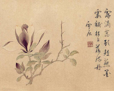 明·孙克弘《百花图卷》纸本设色，27×532.5cm，北京故宫博物院藏。
全卷抓住其枝叶和花各自的自然特征描绘，有的素静清雅，有的热烈绚烂，但其姿态又无一不清细优雅。每段均有自题诗和署有“雪居”二字款，钤“孙允执…