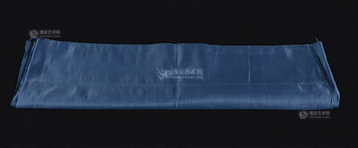 清代 宝蓝色长方形丝绸布料