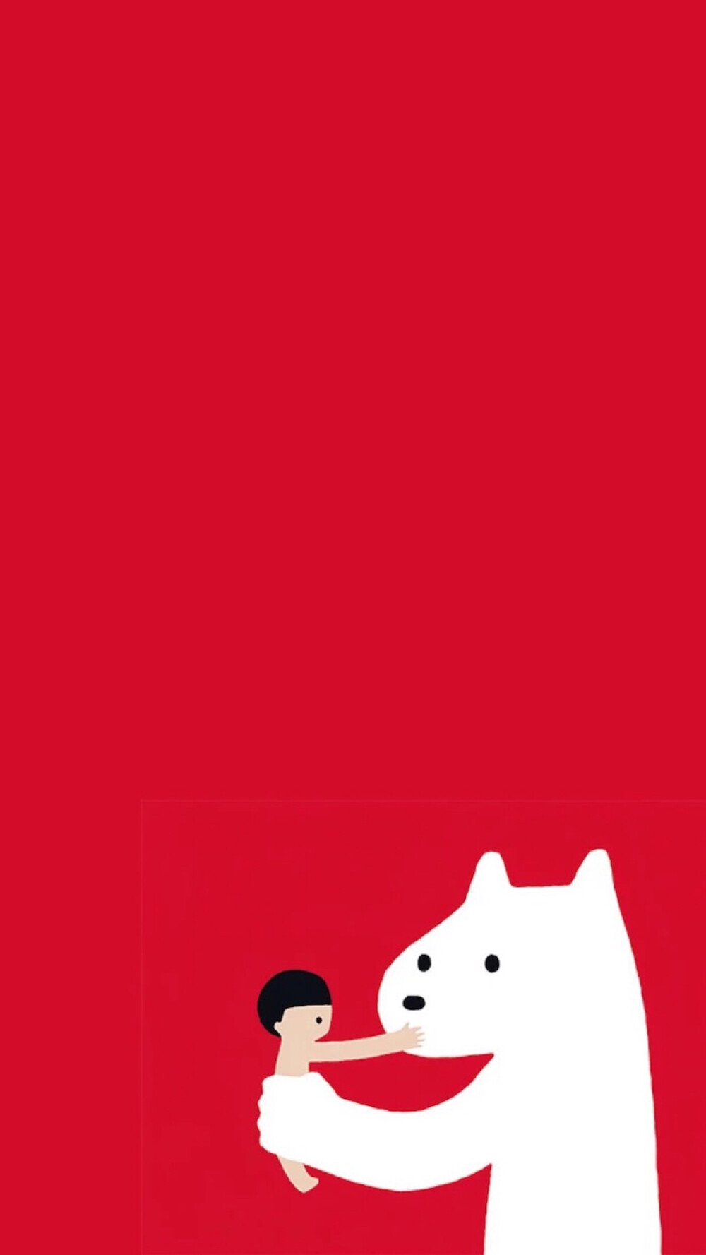 红色系简单卡通iphone手机屏保78637871