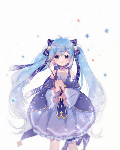 【｡*:★(´・ω・人・ω・`)｡:゜★｡】 by: TT id=59529386 pixiv，插画，音乐，VOCALOID， miku