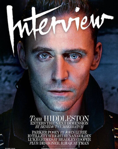 Tom Hiddleston 登上《Interview》杂志十月刊 眼睛太好看噜