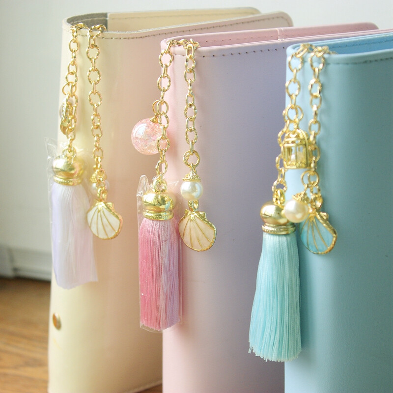 娜一本原创 手帐本装饰挂件吊坠活页本挂饰冰丝流苏钥匙扣包挂件