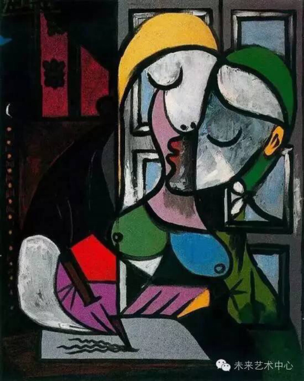 毕加索 Picasso - Woman Writing