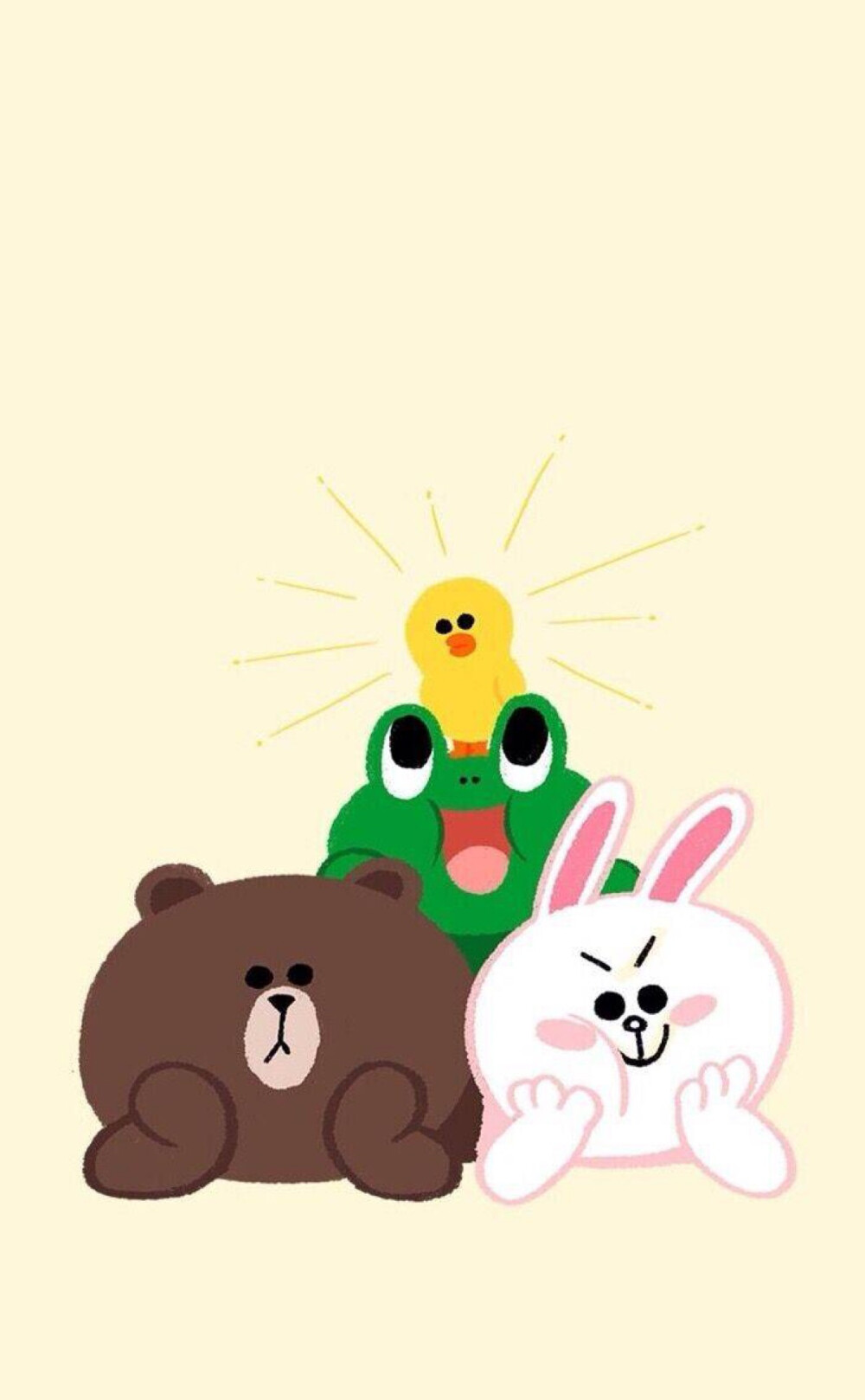 line friends 壁紙 iphone 可妮兔布朗熊 - 堆糖,美圖壁紙興趣社區