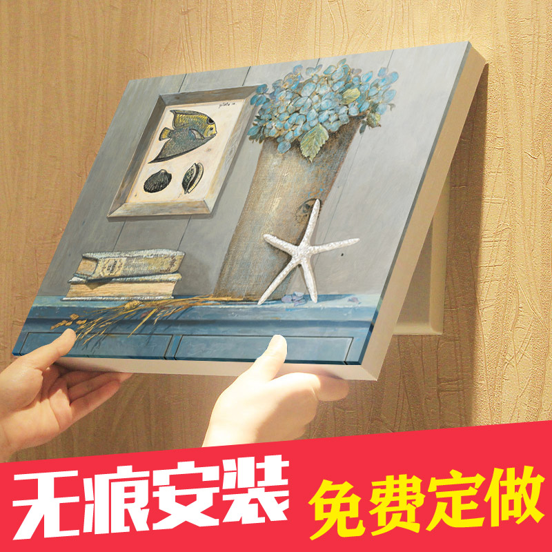 电闸配电箱电表箱壁挂墙面遮挡装饰品地中海墙上装饰风格