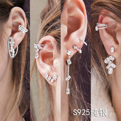 耳钉耳洞倪妮apm同款925纯银锆石耳环新款气质韩国