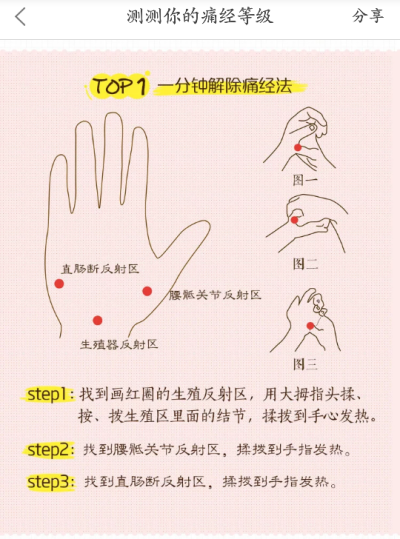 一分钟解除痛经法