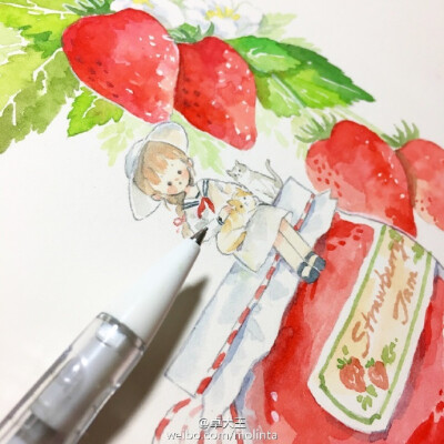 又重新画了一张贴纸的包装一个包装是草莓酱，另一个包装应该是什么酱