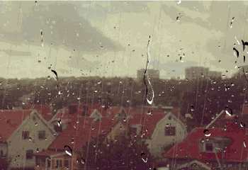 雨天 玻璃窗外