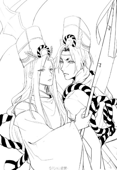 ♠ 陰陽师②~♠#网易阴阳师手游# #鬼使黑##鬼使白# #黑白黑#