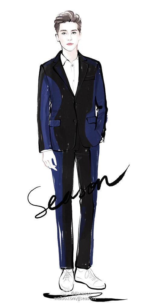 #jjseason插画##season明星插画# ----- @冯绍峰 身穿Salvatore Ferragamo白色礼服衬衣搭配Berluti礼服套装亮相百花奖红毯，凭借《狼图腾》陈阵，喜获#百花奖#最佳男主角。