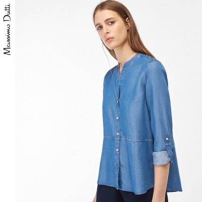 Massimo Dutti 女装 腰身剪裁莱赛尔长袖衬衫