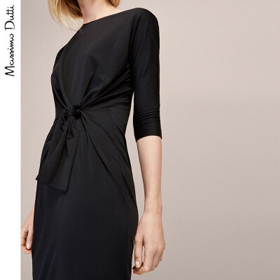 Massimo Dutti 女装 结饰腰身中长款连衣裙