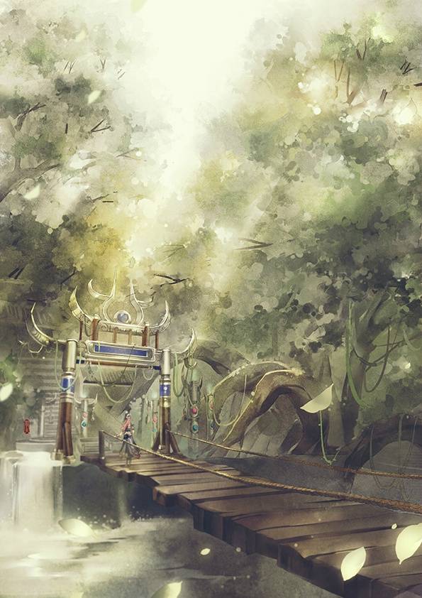  三生三世，唯你
水彩 唯美 插画 风景
网络搜图非原创 简笔手绘
插画 彩铅 轻、
