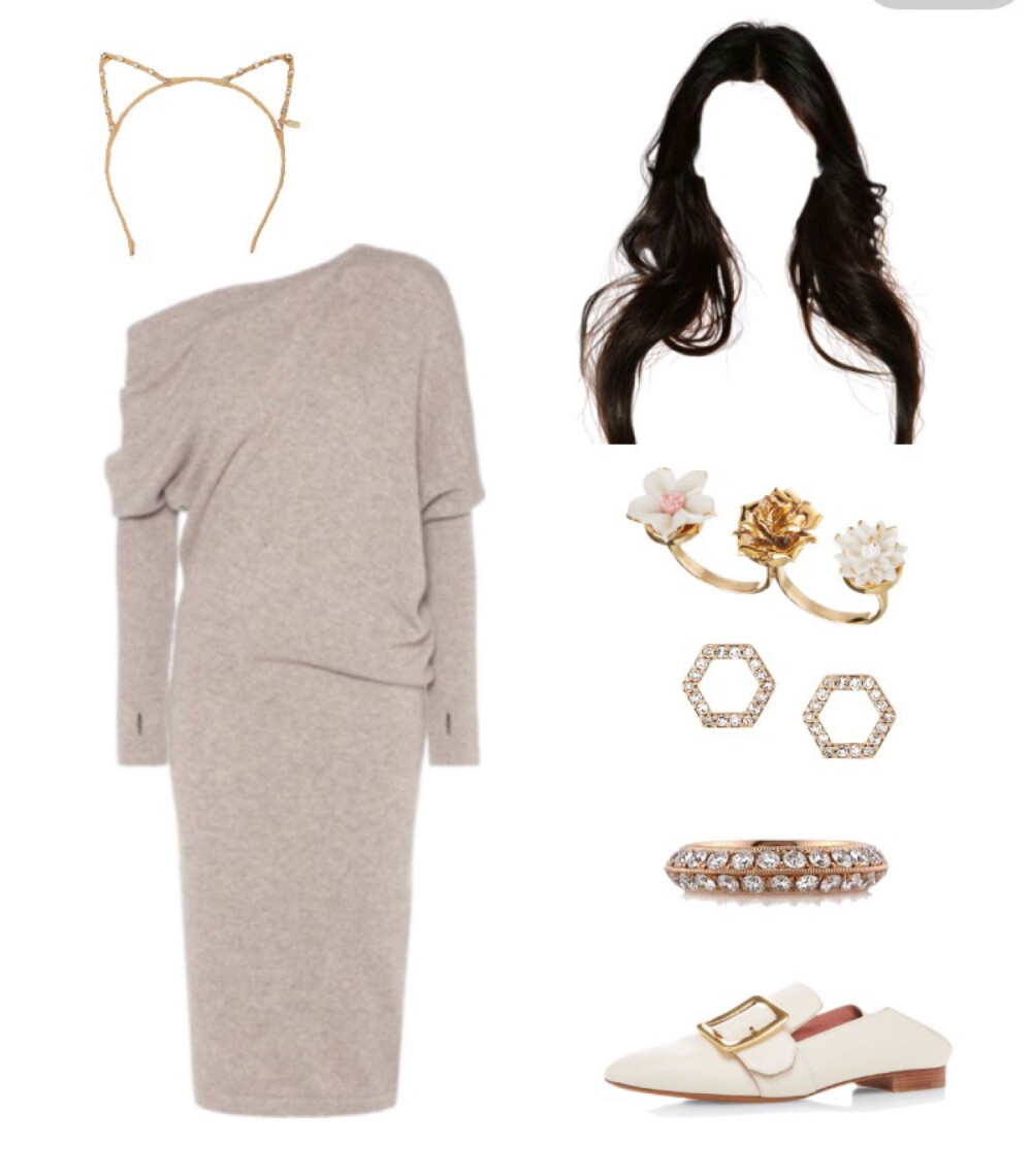 Tom Ford sweater dress，Bally slippers