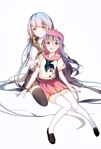 『VOCALOID CHINA』
『星尘＆心华』
『Pixiv：id=56819201』
『画师：唯Tu 』
【已授权★】
二次元
虚拟
原创
同人
少女
插画
百合
星心
白丝
黑丝…