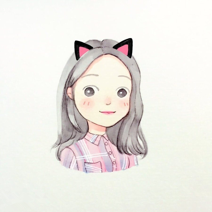 手绘小清新自拍