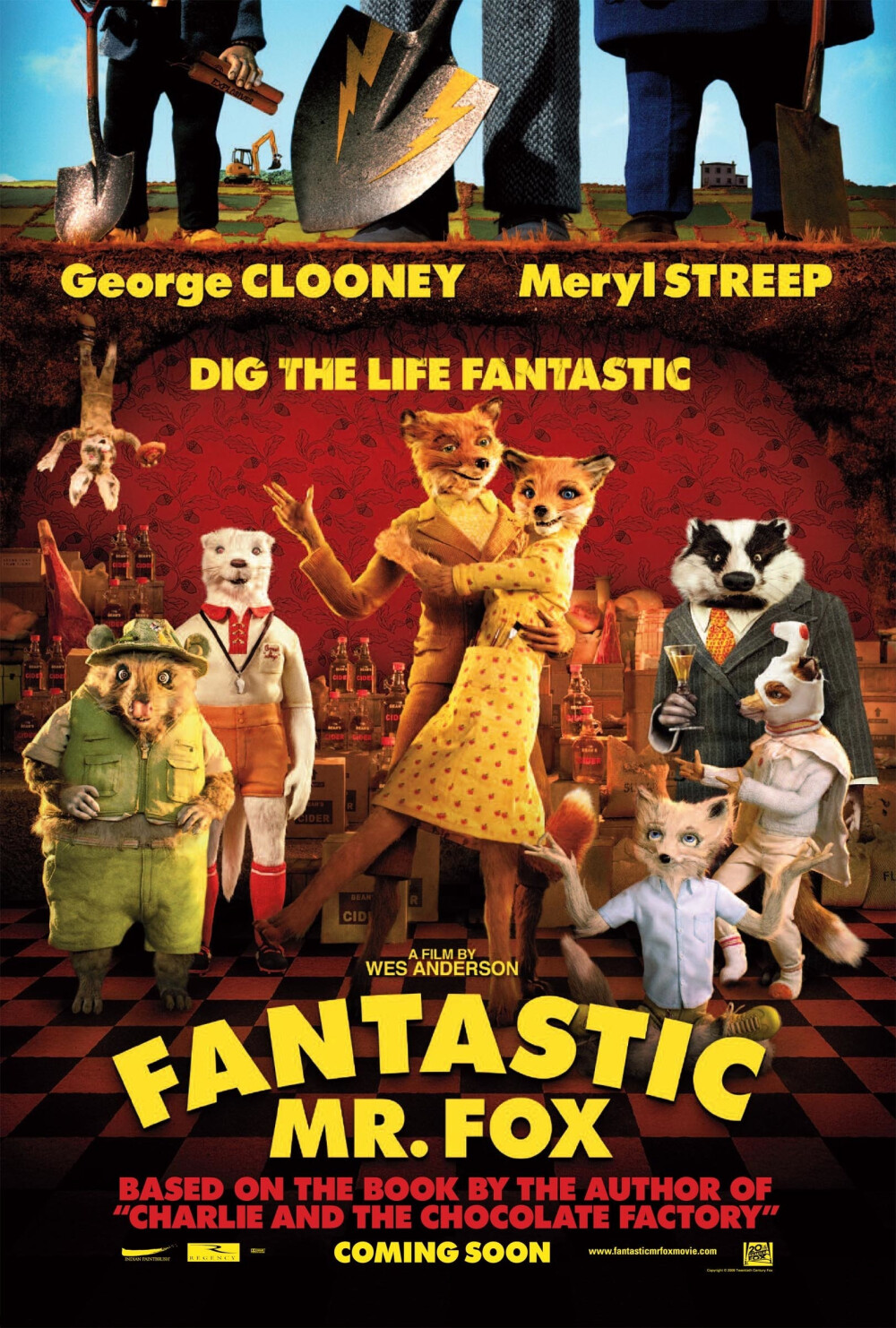 了不起的狐狸爸爸 Fantastic Mr. Fox (2009) ★★★★★
家庭题材结合黑色幽默，外加独特的人物，精致的布景，复古的色调，怀旧的音乐，厌倦了三维动画的观众一定不能错过这部极具韦斯·安德森电影风格的定格动画。在韦斯·安德森的奇思妙想里，这是头一次以拟人化的动物为主角，但依旧是以家庭问题和道德问题为主线，构建了一个大人的童话世界。 