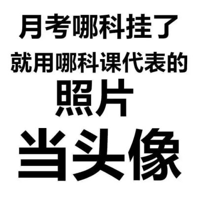 月考考砸了就这么办哈哈哈哈哈可以的很强势课代表当头像