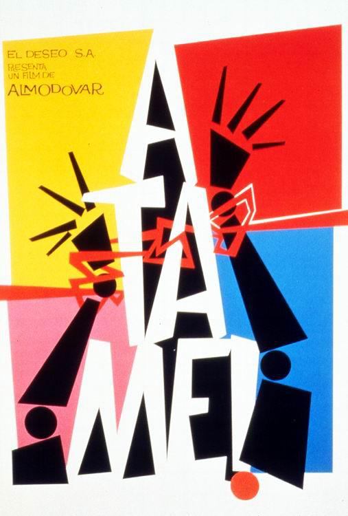 捆着我，绑着我 ¡Átame! (1990) ★★★★☆
这部电影在佩德罗·阿莫多瓦导演的众多电影中，虽算不上惊艳，但也还算精彩，有好几幕戏都让人过目难忘，还有那养眼无比的西班牙红，点燃了了人们心中的欲望之火。《捆着我，绑着我》，爱着我，上着我，本片讲述了一个离经叛道的爱情故事，叙事干净利落，剧情跌宕起伏，也只有阿莫多瓦他老人家拍得好！