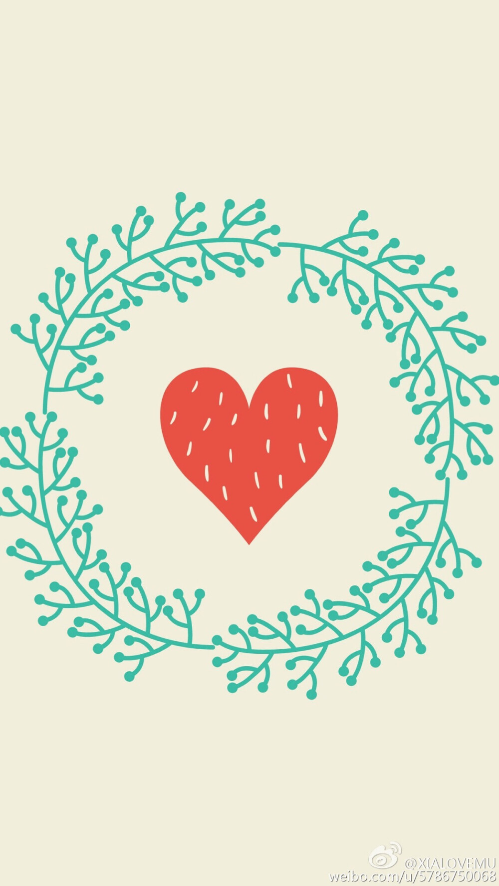 爱心清新可爱简单平铺壁纸78637871