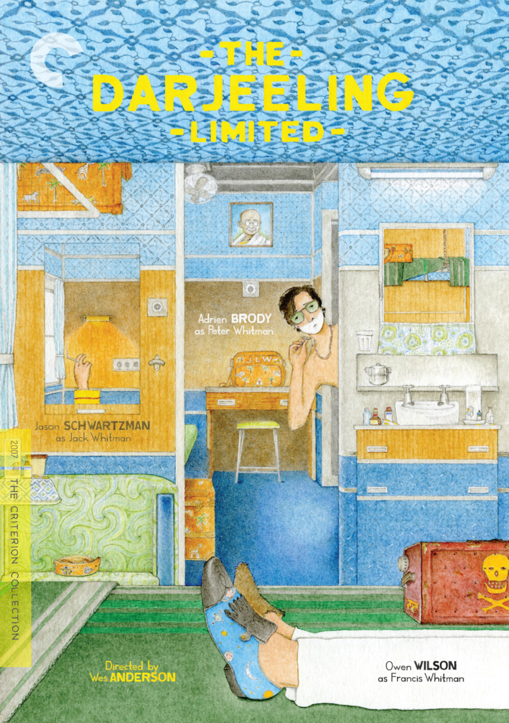 穿越大吉岭 The Darjeeling Limited (2007) ★★★★☆同样都是文明古国，为什么这部电影要把背景设在印度而不是中国，最重要的原因就是中国人丢失了对传统文化的信仰。以大地黄为基调延伸出暖色系，点缀天空蓝等冷色系，本片在色彩上算是韦斯·安德森导演的众多电影中最自然最淳朴的一部。荒诞的故事，幽默的表演，不会引人抚掌大笑，但会让人乐而忘返。 