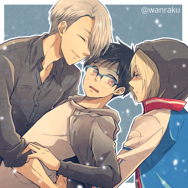 【Yuri on ice】三人可愛すぎた… | by.ワン子 #pixiv http://www.pixiv.net/member_illust.php?illust_id=59487635&mode=medium