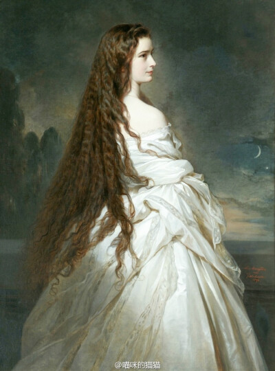 Elizabeth, Empress of Austria ,1874... by  Ludwig Minnigerode (1847-1930) 奥地利 茜茜公主