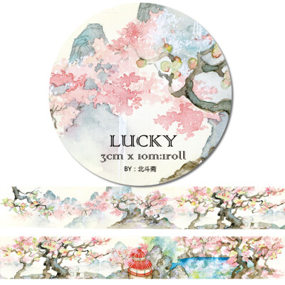 LUCKYTAPE乐意原创和纸胶带 DIY创意手帐 整卷纸胶带贴纸蟠桃园