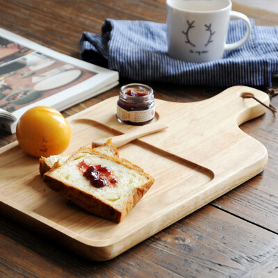创意 实木砧板面包板蛋糕板盘 日式简约橡木点心板水果板披萨板
