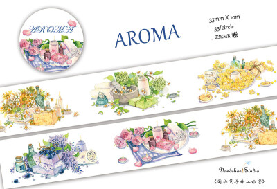 【Dandelion预售】★aroma★和纸胶带手账装饰拼贴景物花朵香氛