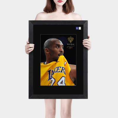 科比Kobe高清高档高端球迷NBA篮球海报生日礼物礼品装饰画框-执着