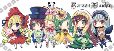 蔷薇少女薔薇少女ローゼンメイデン Rozen Maiden [水銀燈/金糸雀/翠星石/蒼星石/真紅/雛莓]