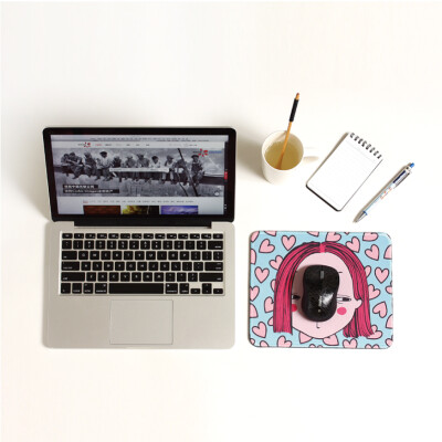 生活方式 原创设计卡贴鼠标垫创意可爱加厚电脑鼠标垫键盘垫