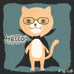 吸血鬼，我来了，Halloween，万圣节角色表情。来自猫与婵（微信公众号：CATANDCHAN）有趣的gif插画，动图