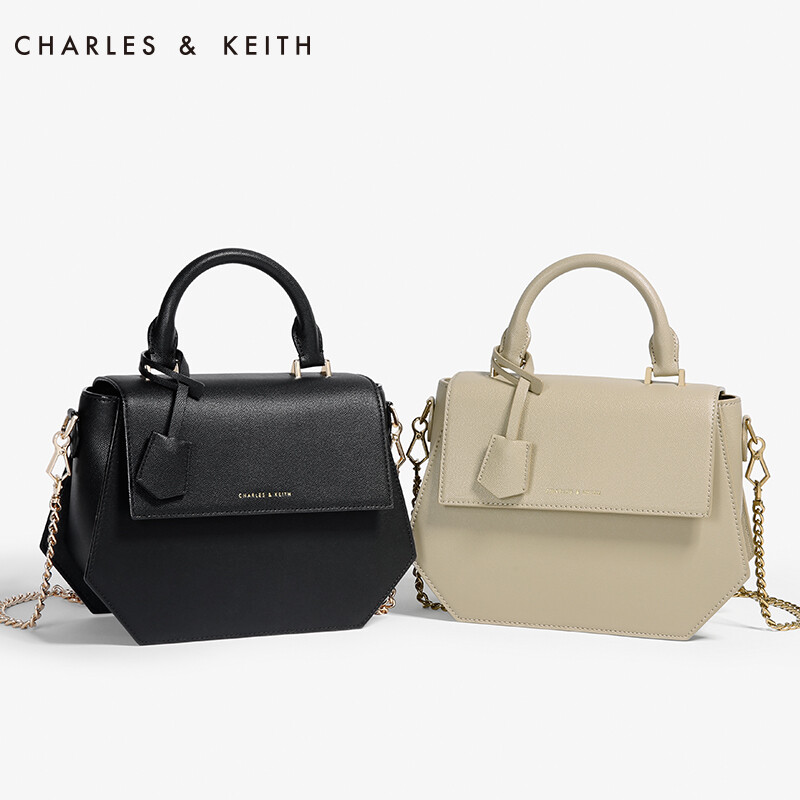 CHARLES&amp;KEITH 单肩包 CK250670475 时尚复古手拎包斜挎女包