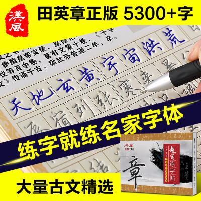 田英章练字板行书字帖成人硬笔凹槽钢笔速成行楷书魔幻练字贴神器