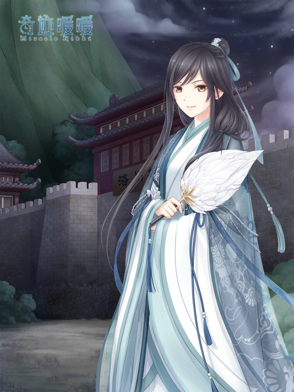 奇迹暖暖第十六章暴风雨前npc出生云端四大家族祝家的洛川城军师祝若