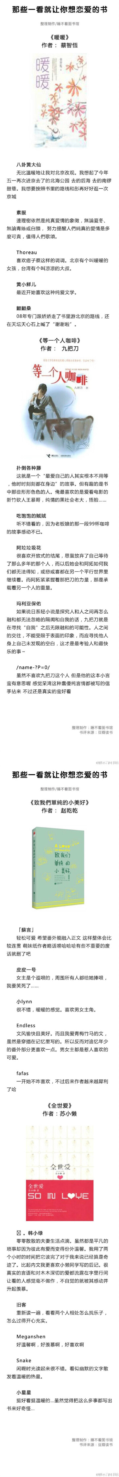 36. 另：【我不喜欢这世界，我只喜欢你】【宇宙第一初恋】【他知道风从哪个方向来】【流经存在的邂逅】【twentie的书】【恋恋笔记本】【爱情短信】