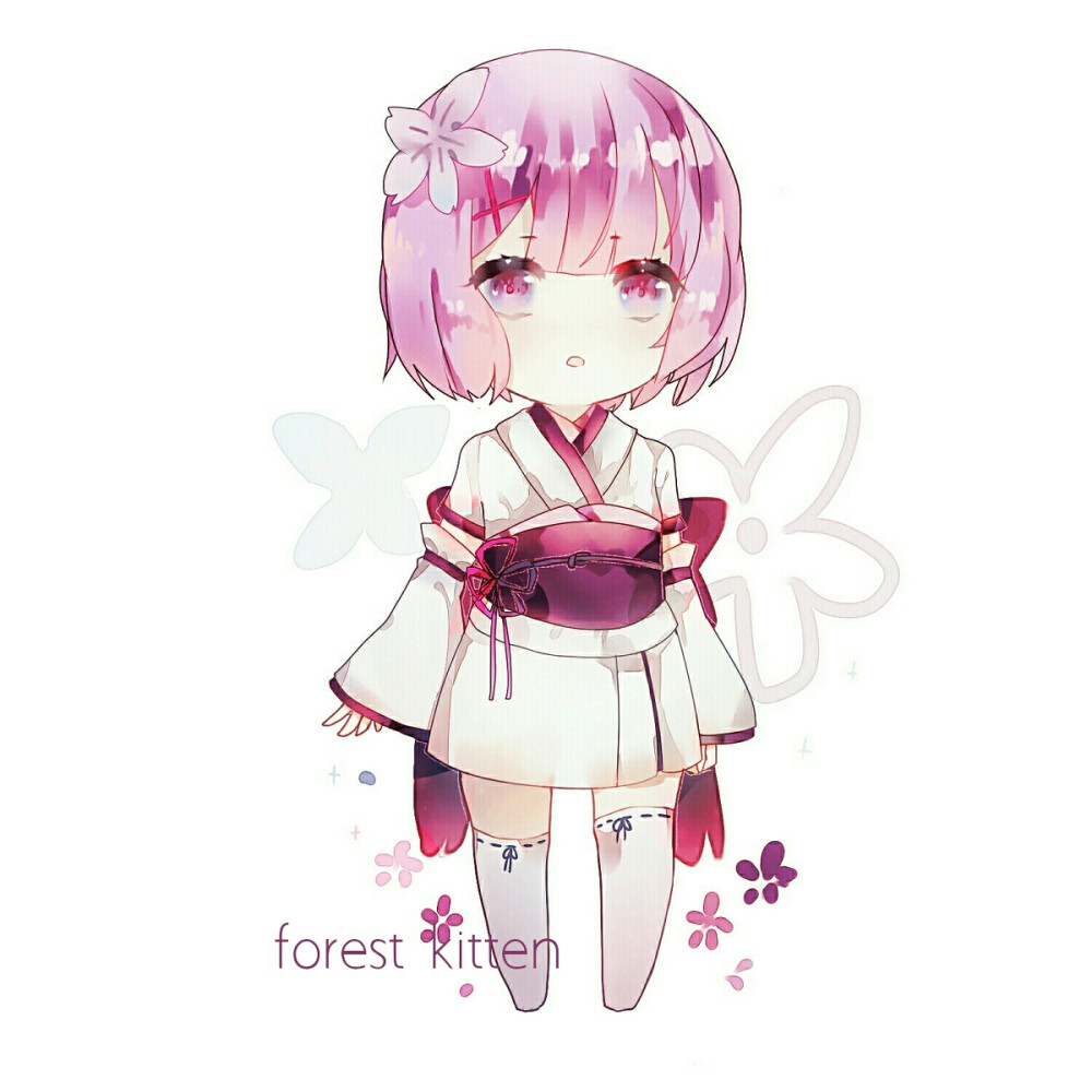 P站 插画 二次元 从零开始的异世界生活 拉姆 Q版 萌 id=59608386 forest kitten [pixiv] 