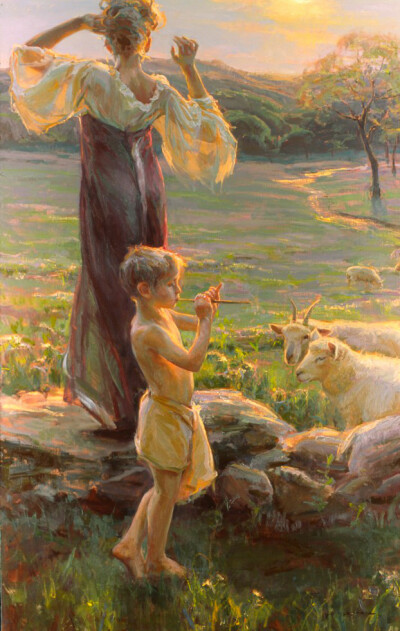 温暖的光 油画艺术家 Daniel Gerhartz