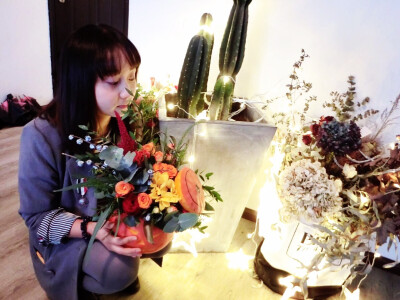 万圣节做了一个南瓜花，生活就是有植物才开心