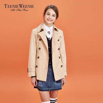 Teenie Weenie小熊16商场同款秋冬新品女装风衣外套TTJT64902K