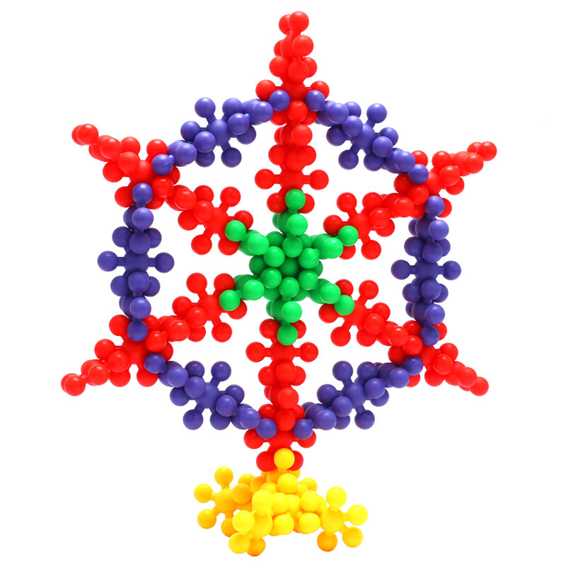 梅花塑料积木雪花片女孩儿童智力玩具益智拼插拼装男孩早教幼儿园