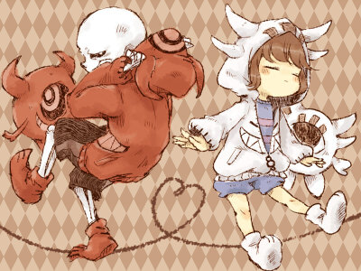 undertale sans and frisk 