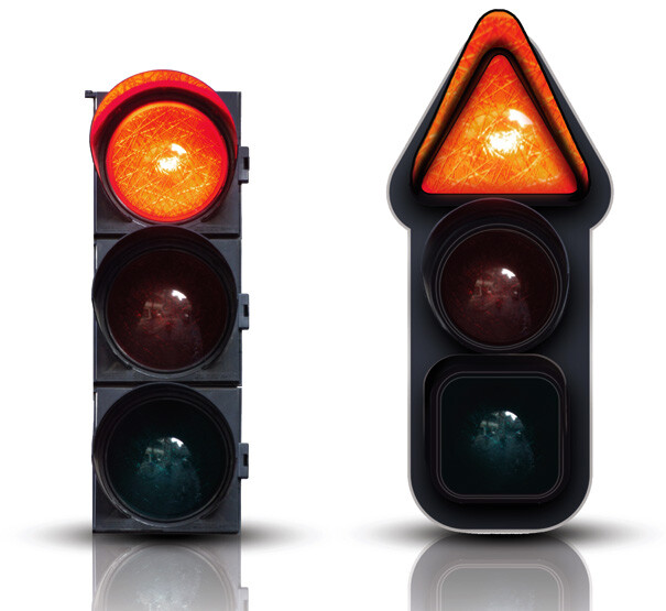 最早在 1858 年的英国伦敦街道，红蓝两色交通灯就已经出现。随着时代的发展，最终出现了红黄绿三色的交通信号灯。百余年来，红绿灯的形态与色彩并没有太多的改变，来自韩国的三位设计师 Jiyoun Kim, Hwanju Jeon, Soonyoun Yang 通过自己对交通信号灯的理解，重新设计了一款红绿灯 Unisignal。