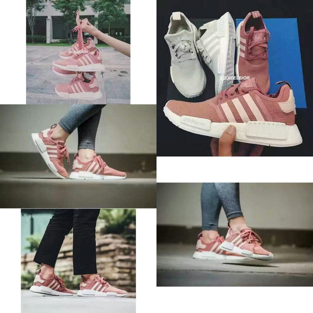 魔力红 女鞋定番 Adidas NMD R1 Womens Mesh Raw Pink Salmon S76006 尺码：
36-39399