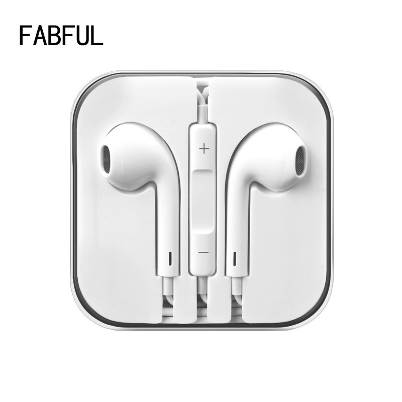 Fabful i6重低音苹果手机通用线控入耳式运动iphone5s耳塞式耳机